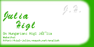 julia higl business card
